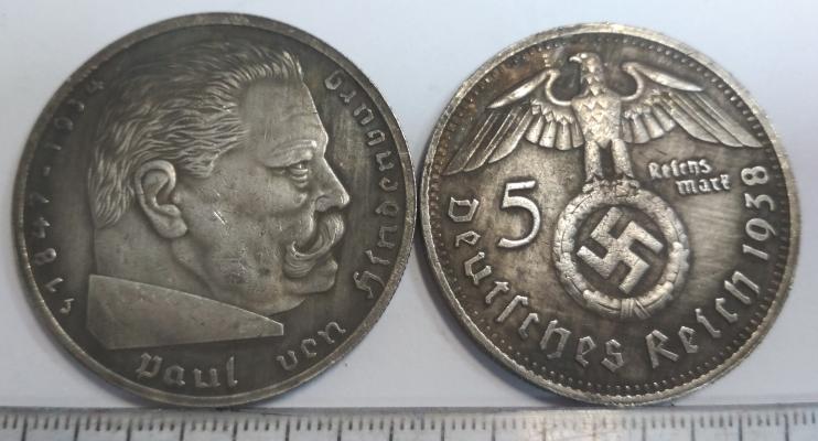 5 марок 1938 года