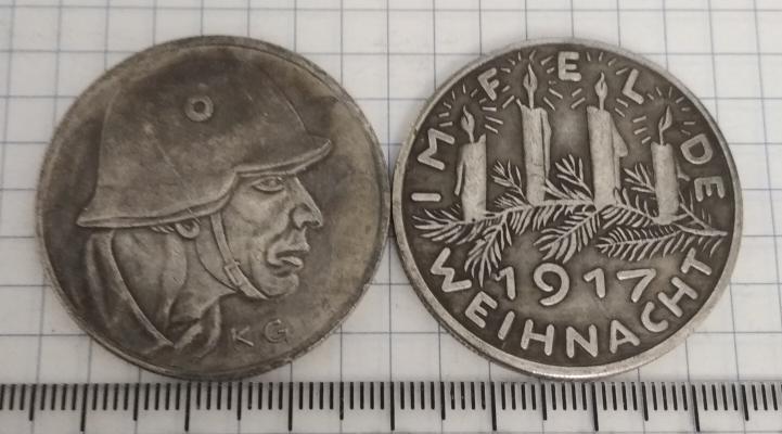 Медаль "Рождество в окопах" 1917 года