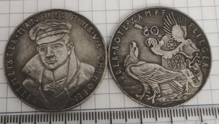 Медаль "Красный барон – Манфред фон Рихтгофен" 1918 года