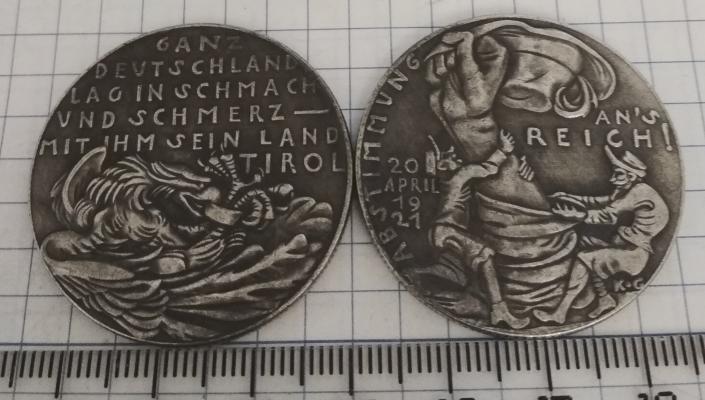Медаль "Голосование позор для Германии" 1921 года
